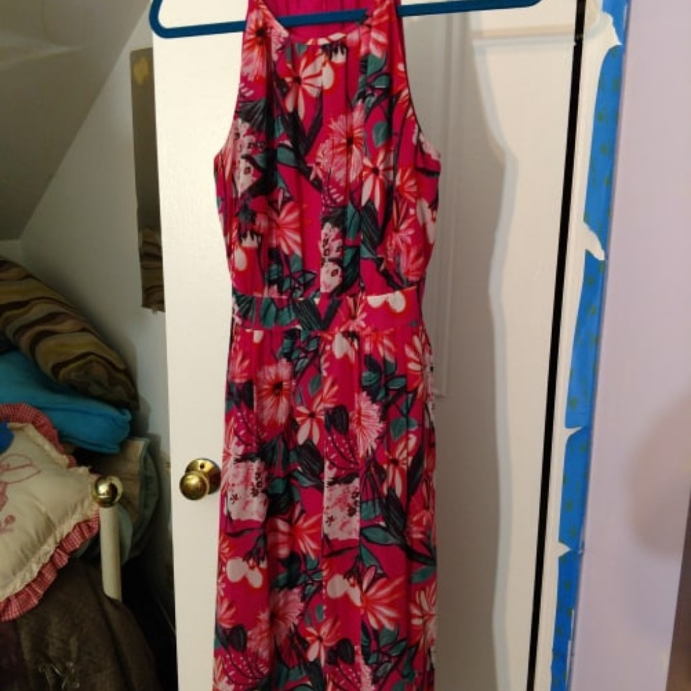 Pink floral Ann Taylor sundress